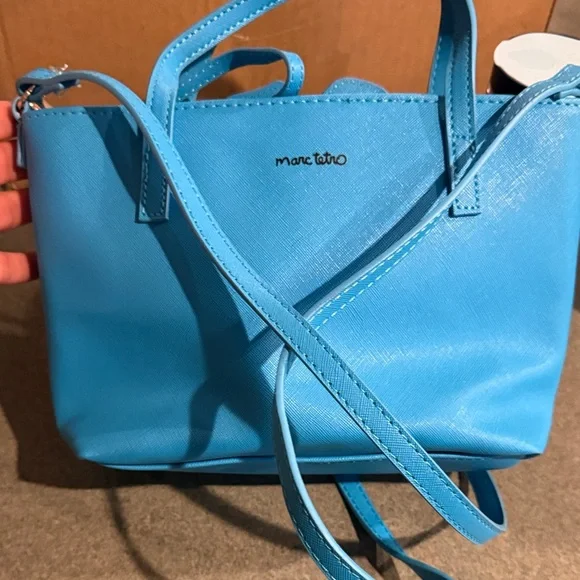 Marc Tetro Blue Dog Print Women's Bag and Cardholder Set - Picture 4 of 5